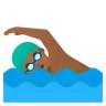 Man Swimming: Medium-Dark Skin Tone Emoji 🏊🏾‍♂️ image - Google Noto Color style