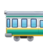 Emoji Carrozza ferroviaria 🚃 image - Facebook Meta style