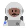 Man Astronaut: Medium-Dark Skin Tone Emoji 👨🏾‍🚀 image - Tossface style