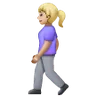 Woman Walking: Medium-Light Skin Tone Emoji 🚶🏼‍♀️ image - Samsung style
