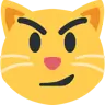 หน้าแมวด้วยรอยยิ้มเบี้ยว Emoji 😼 image - Twitter / X (Twemoji) style