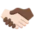 Handshake: Light Skin Tone, Dark Skin Tone