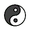 Yin Yang Emoji ☯ image - OpenMoji style