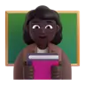 Woman Teacher: Dark Skin Tone Emoji 👩🏿‍🏫 image - Microsoft 3D Fluent style