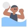 Person Playing Water Polo: Medium Skin Tone Emoji 🤽🏽 image - Tossface style