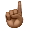 Index Pointing Up: Medium-Dark Skin Tone Emoji ☝🏾 image - Samsung style