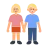 Woman And Man Holding Hands: Medium-Light Skin Tone