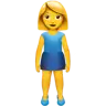 Woman Standing Emoji 🧍‍♀️ image - Apple style