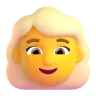 Woman: Blond Hair Emoji 👱‍♀️ image - Microsoft 3D Fluent style