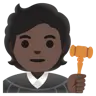 Judge: Dark Skin Tone Emoji 🧑🏿‍⚖️ image - Google Noto Color style