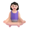 Woman In Lotus Position: Light Skin Tone Emoji 🧘🏻‍♀️ image - Microsoft 3D Fluent style