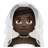 Person With Veil: Dark Skin Tone