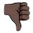Thumbs Down: Dark Skin Tone