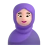 Woman With Headscarf: Light Skin Tone Emoji 🧕🏻 image - Microsoft 3D Fluent style