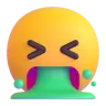 Gesicht mit offenem Mund Erbrechen Emoji 🤮 image - Microsoft 3D Fluent style