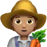 Farmer: Medium Skin Tone Emoji 🧑🏽‍🌾 image - Apple style