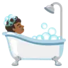 Person Taking Bath: Medium-Dark Skin Tone Emoji 🛀🏾 image - Google Noto Color style