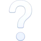 백색 물음표 장식품