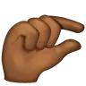 Pinching Hand: Medium-Dark Skin Tone Emoji 🤏🏾 image - WhatsApp style