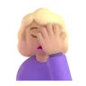 Woman Facepalming: Medium-Light Skin Tone Emoji 🤦🏼‍♀️ image - Microsoft 3D Fluent style