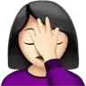 Woman Facepalming: Light Skin Tone Emoji 🤦🏻‍♀️ image - Apple style