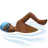 Man Swimming: Medium-Dark Skin Tone