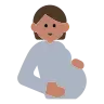Pregnant Person: Medium Skin Tone Emoji 🫄🏽 image - Tossface style