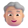 Older Person: Medium-Light Skin Tone Emoji 🧓🏼 image - Microsoft 3D Fluent style