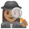 Woman Detective: Medium Skin Tone Emoji 🕵🏽‍♀️ image - Google Noto Color style