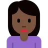 Woman Frowning: Dark Skin Tone Emoji 🙍🏿‍♀️ image - Twitter / X (Twemoji) style