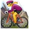 Woman Mountain Biking Emoji 🚵‍♀️ image - WhatsApp style