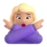 Woman Gesturing No: Medium-Light Skin Tone Emoji 🙅🏼‍♀️ image - Microsoft 3D Fluent style