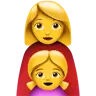 Family: Woman, Girl Emoji 👩‍👧 image - Apple style