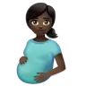 Pregnant Woman: Dark Skin Tone Emoji 🤰🏿 image - WhatsApp style