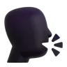 Emoji Speaking Head In Silhouette 🗣 image - Microsoft 3D Fluent style