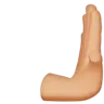 Rightwards Pushing Hand: Medium-Light Skin Tone Emoji 🫸🏼 image - Apple style