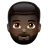 Person: Dark Skin Tone, Beard