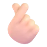 Hand With Index Finger And Thumb Crossed: Light Skin Tone Emoji 🫰🏻 image - Microsoft 3D Fluent style