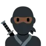 Ninja: Dark Skin Tone Emoji 🥷🏿 image - Twitter / X (Twemoji) style