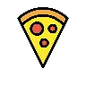 Slice of Pizza Emoji 🍕 image - OpenMoji style