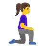 Woman Kneeling Facing Right Emoji 🧎‍♀️‍➡️ image - Google Noto Color style