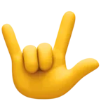 Je t'aime signe de la main Emoji 🤟 image - Facebook Meta style