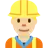 Man Construction Worker: Medium-Light Skin Tone