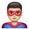 Man Superhero: Light Skin Tone Emoji 🦸🏻‍♂️ image - WhatsApp style