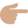 Backhand Index Pointing Right: Medium Skin Tone Emoji 👉🏽 image - Twitter / X (Twemoji) style