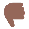Thumbs Down: Medium-Dark Skin Tone Emoji 👎🏾 image - Tossface style