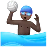 Man Playing Water Polo: Dark Skin Tone Emoji 🤽🏿‍♂️ image - Samsung style