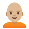 Person: Medium-Light Skin Tone, Bald Emoji 🧑🏼‍🦲 image - Google Noto Color style