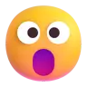 Emoji Affrontare con la bocca aperta 😮 image - Microsoft 3D Fluent style