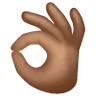 Ok Hand: Medium-Dark Skin Tone Emoji 👌🏾 image - Samsung style